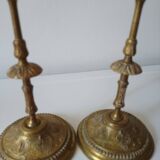 Brass collared candle holders