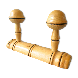 2 wooden pads coat rack imitating bamboo