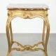 Antique French side table with marble tabletop from the 19th century