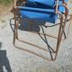 Paire de fauteuils chaises lafuma chantazur toile bleu