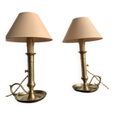 Pair of candlestick lamps