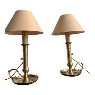 Pair of candlestick lamps