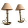 Paire de lampes bougeoirs