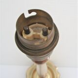 Solid brass lamp foot turned vintage