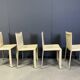 Beige leather dining chairs by Cattelan Italy, set of 4 - 1980s