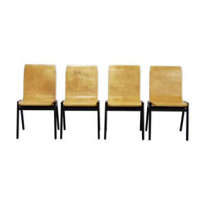 Set de 4 chaises empilables par