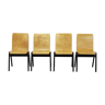 Set of 4 stacking chairs by Roland Rainer