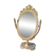 Miroir de table vintage en laiton doré – style Napoléon III,