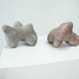 Pair of ceramic sculptures