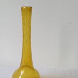 Soliflore vase in amber Biot glass