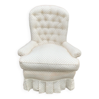 Fauteuil-bergère capitonné Napoléon III