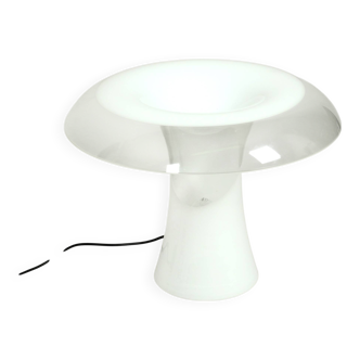 Huge 1960s italian two-piece Murano glass mushroom table lamp by Vistosi
