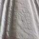 Old very large linen sheet monogrammed BF