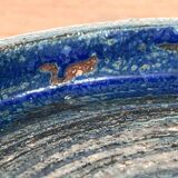 Mid-century modern Danish studio pottery bowl by Tue Poulsen for Tue Keramik, 1960s.