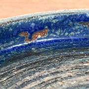 Mid-century modern Danish studio pottery bowl by Tue Poulsen for Tue Keramik, 1960s.
