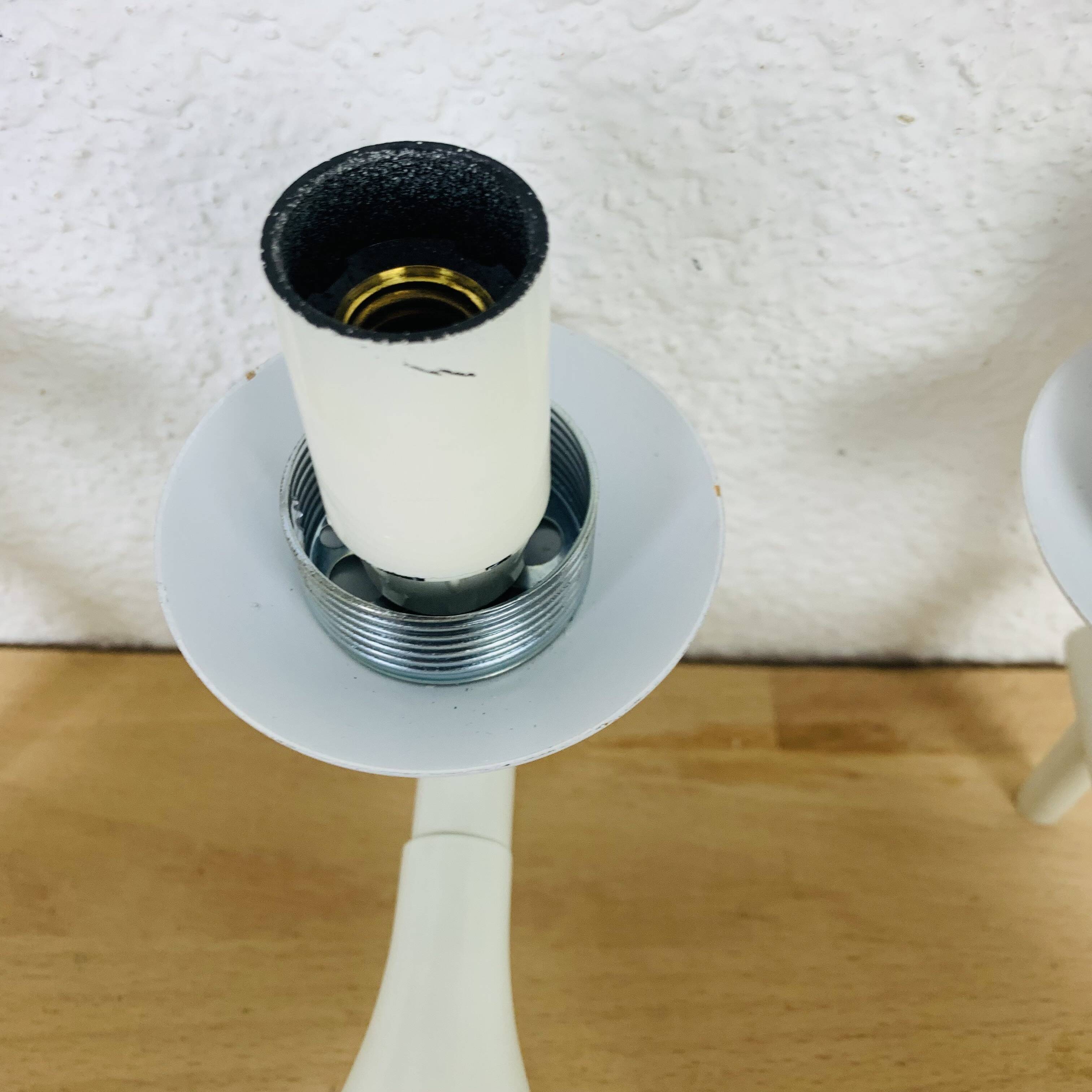 3 Max Bill wall lights for Temde in opaline, 1970s