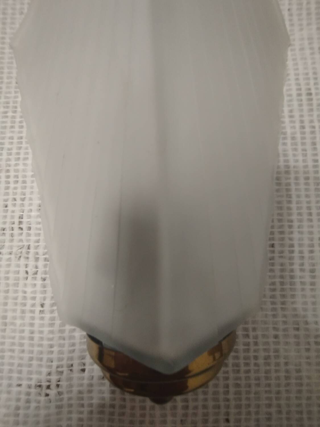 Pair of Art Deco wall sconces in frosted glass & brass