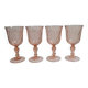 Set 4 verres à vin rose