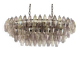 Contemporary Multicolored Oval “Poliedri” Murano Glass Burnish Chandelier i