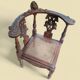 Carved wooden corner armchair - 19th century
