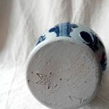 Salt stoneware pitcher with chiseled patterns by M. Schilz