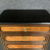 Napoleon III era secretary in elm and walnut marquetry
