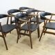 Set of six chairs model 213 by Thomas Harlev for Farstrup, Denmark 1960.