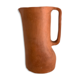 Signed terracotta pitcher or vase