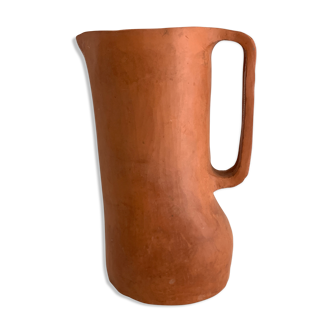 Pitcher or vase signed in terracotta