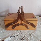 Small wooden sewing box worker