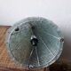 70s glass and metal slat design lamp