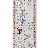 Hand-knotted rug, vintage Turkish rug 50x186 cm