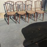 Series of 4 bistro chairs by J & J Khon Austria late XlXs