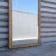 Mirror in wood and stucco in burl wood style, 1960