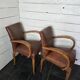 Leather bridge chairs
