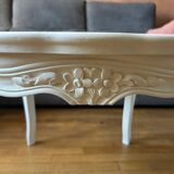 Table basse ronde avec cannage