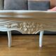 Round coffee table with cane