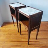 Antique pair of Directoire style bedside tables