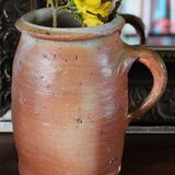 Round-handled terracotta pot vase