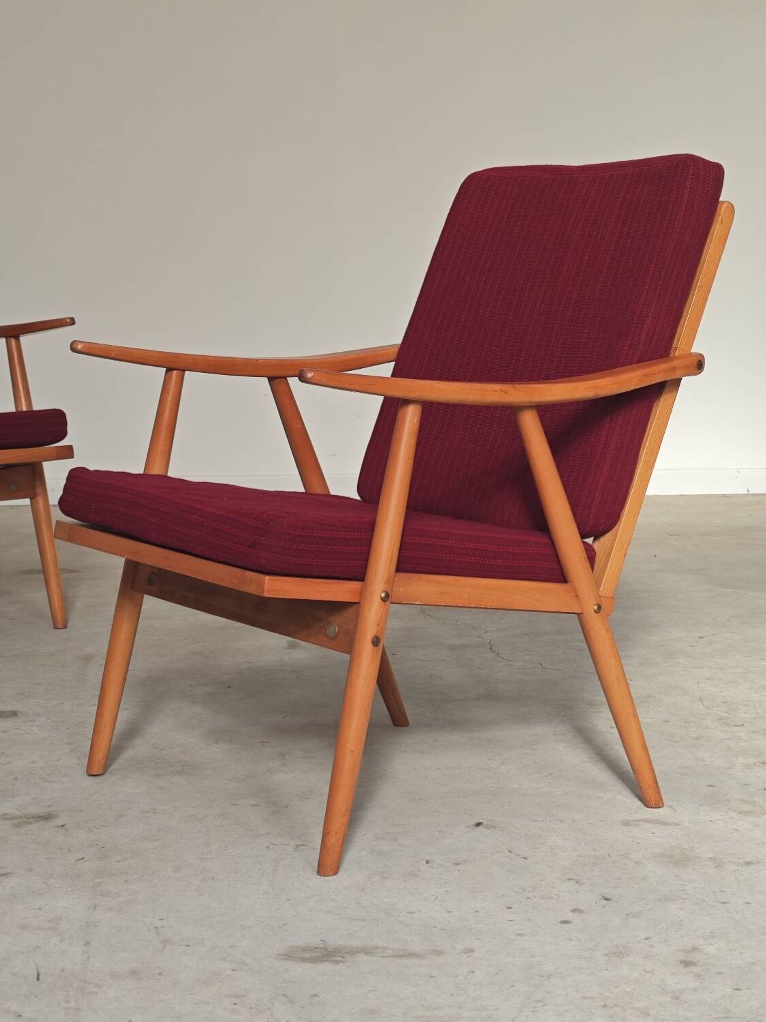 Pair of Boomerang armchairs Antonin Suman TON Thonet 1960