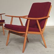 Pair of Boomerang armchairs Antonin Suman TON Thonet 1960
