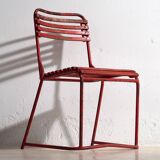 Anciennes chaises de jardin rouges (c.1920). Ensemble de 4 pièces #37