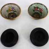 Pair of vintage Plique-à-jour cloisonné bowls, China