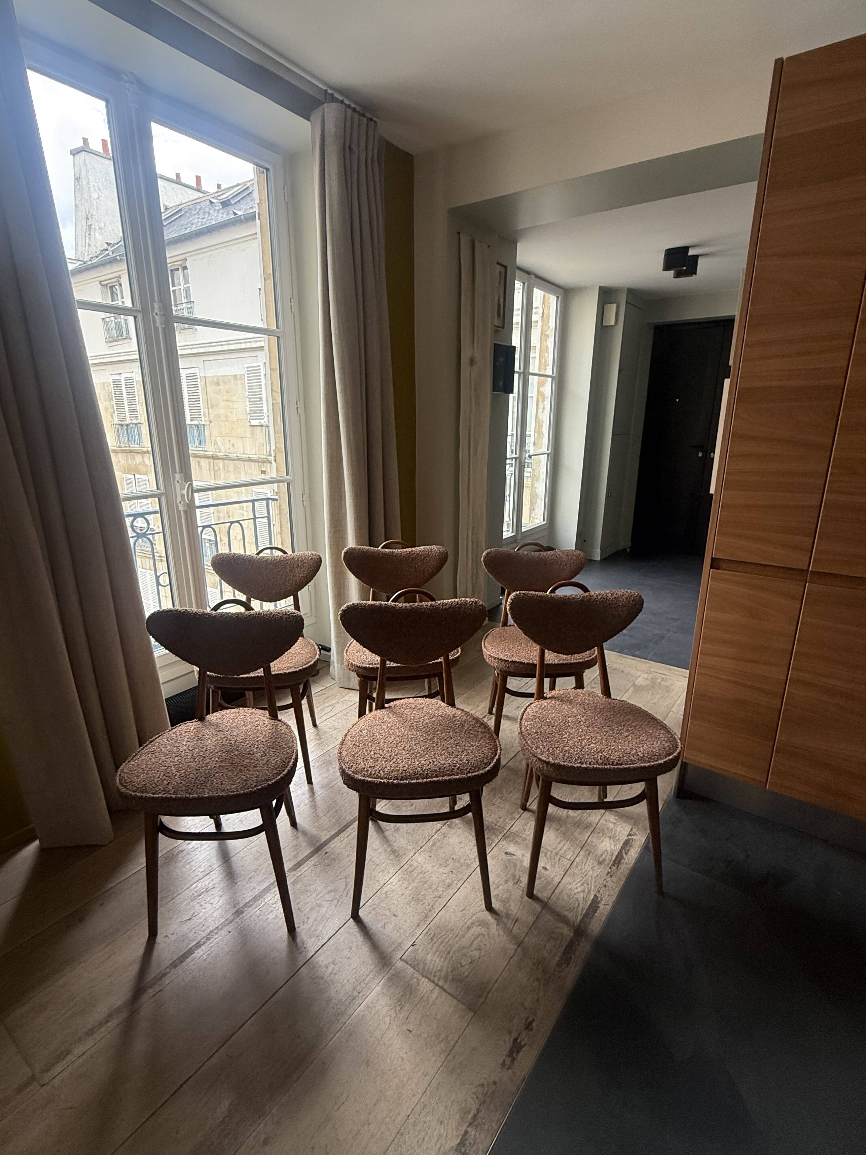 6 chaises par HJ Kurmanowicz, Pologne vers 1950