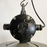 Black Enamel Industrial Lamp from Elektrosvit, 1960s