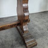 19th-century solid oak monastery table