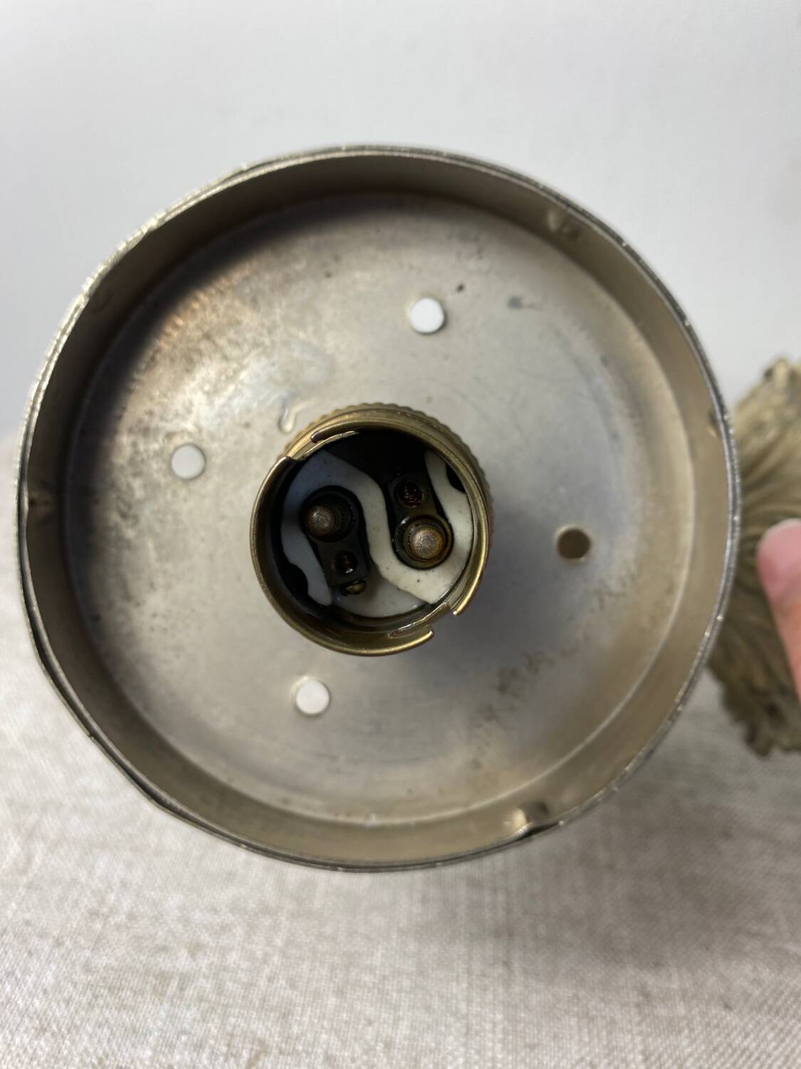 Applique poisson de style art déco en métal argenté