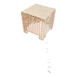 Table basse en plastique tressé vintage