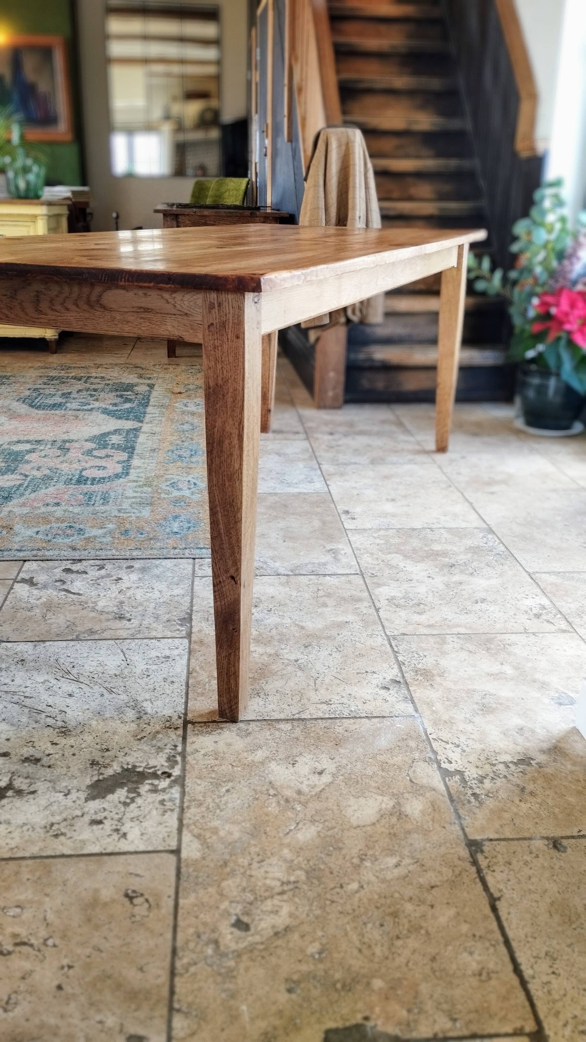 Danish Farmhouse Table with Patina