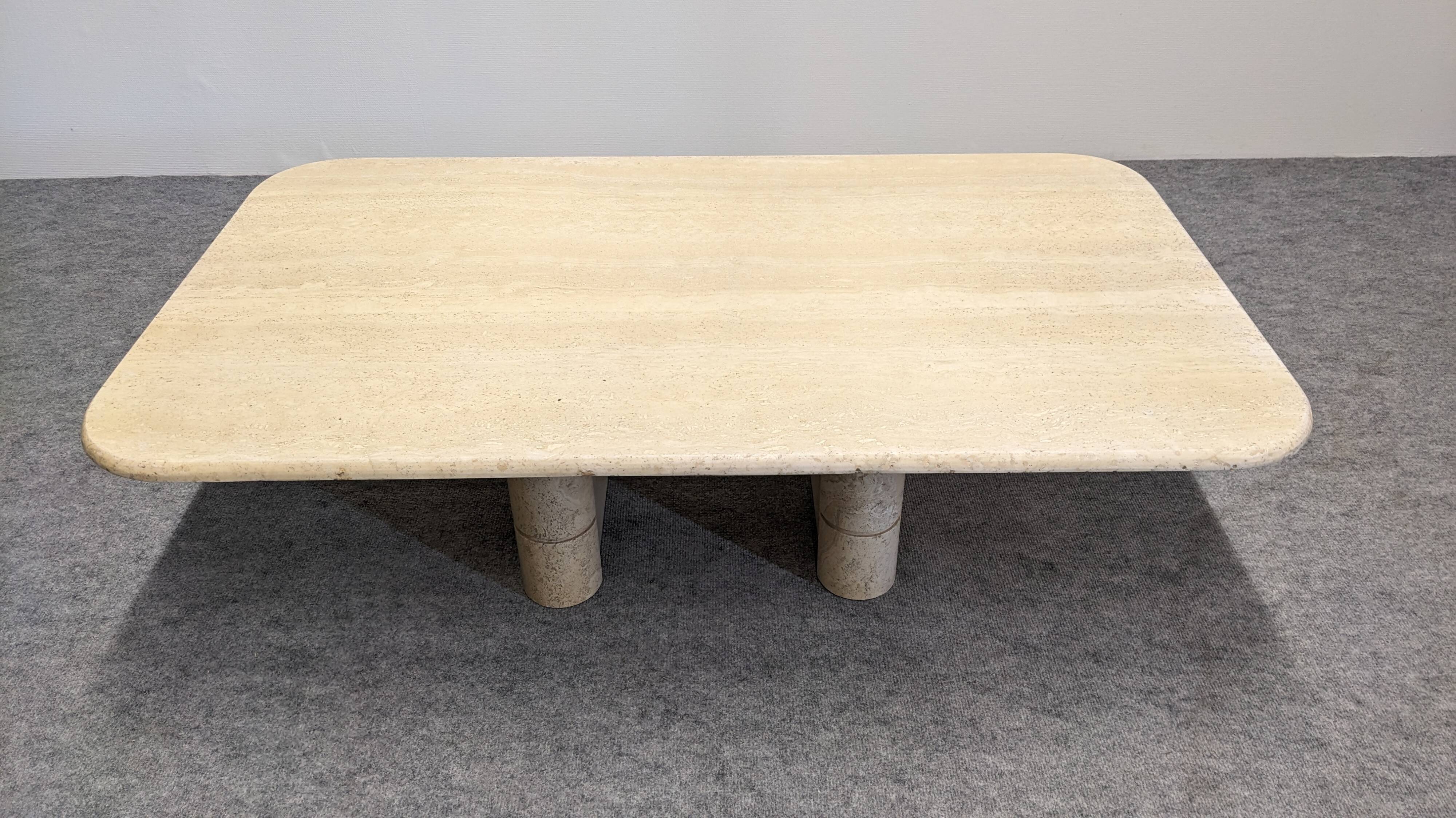 Travertine coffee table, Italy circa 1970.